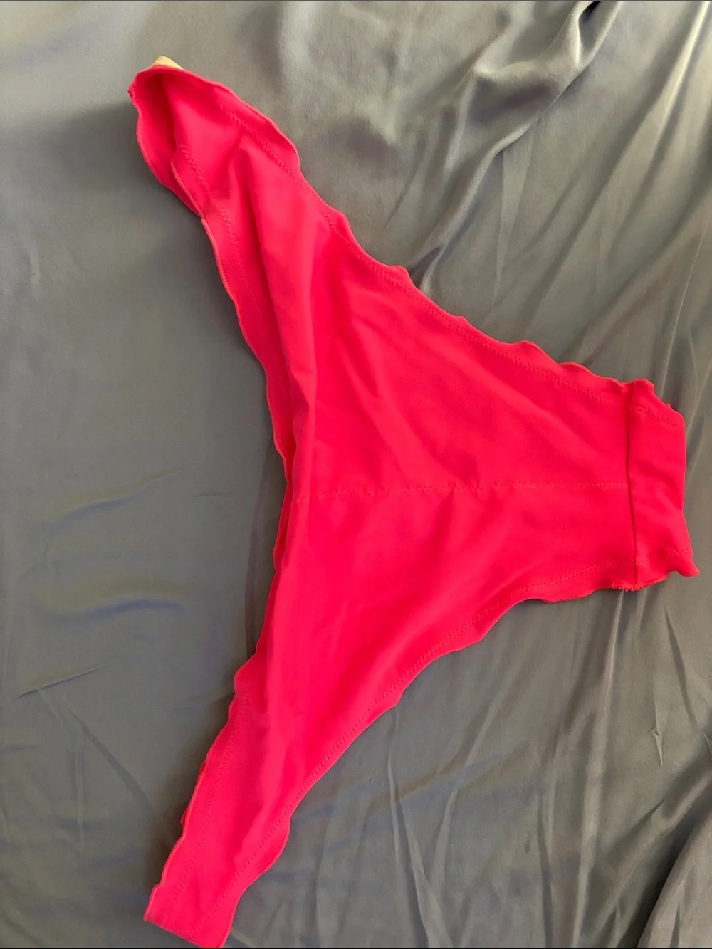 Victoria's Secret Neon Pink Scalloped Bikini Bottom